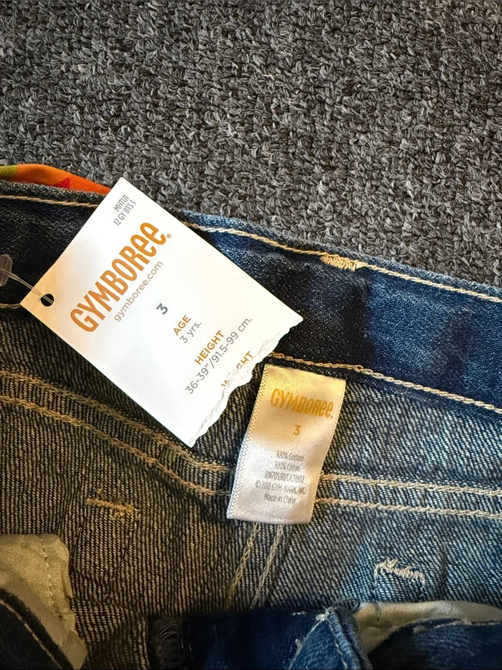 NWTs Vintage Gymboree Flowers in the Sun jeans size 3